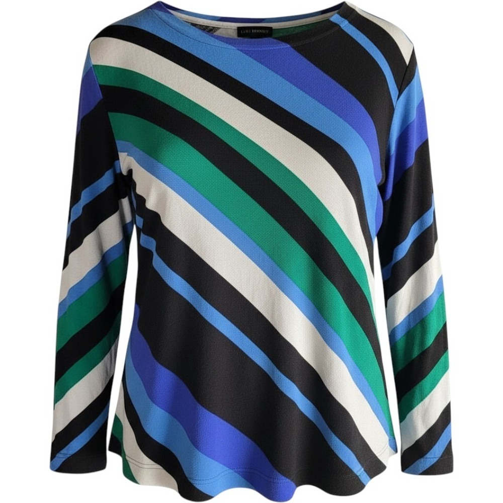 Lane Bryant Top Womens Sz 28 Striped Blouse Multicolor Plus Size Workwear Tee‎